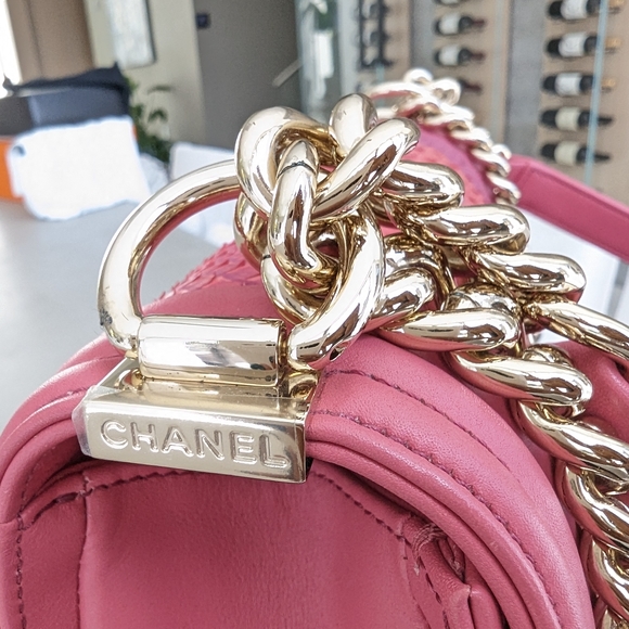 Chanel boy bag exotic python skin pink color ( collector piece) - Picture 6 of 11